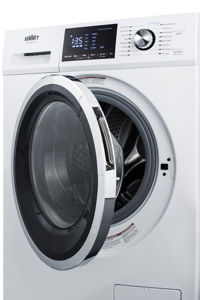 Summit SPWD2202 White 24"W 2.7 Cu. Ft. Front Loading Washer/Dryer Combo
