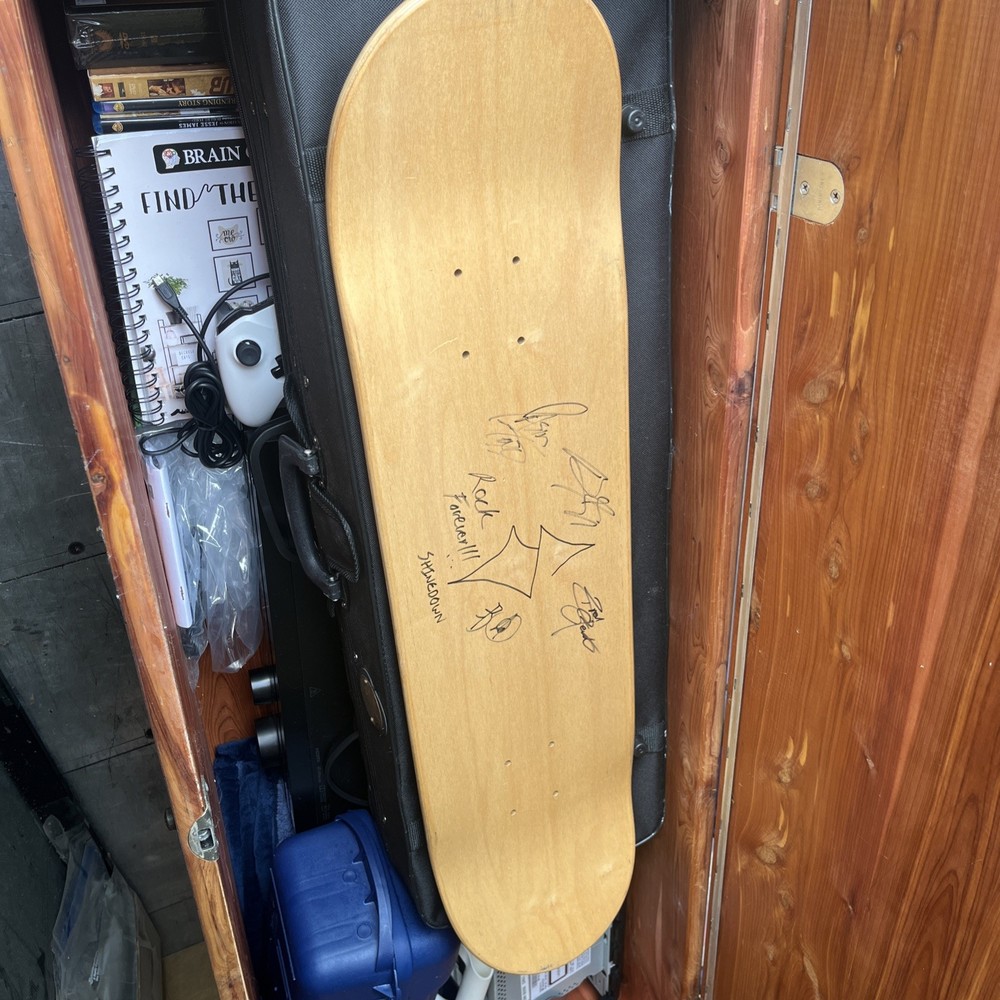 Skateboard Deck Signed By Shinedown Band