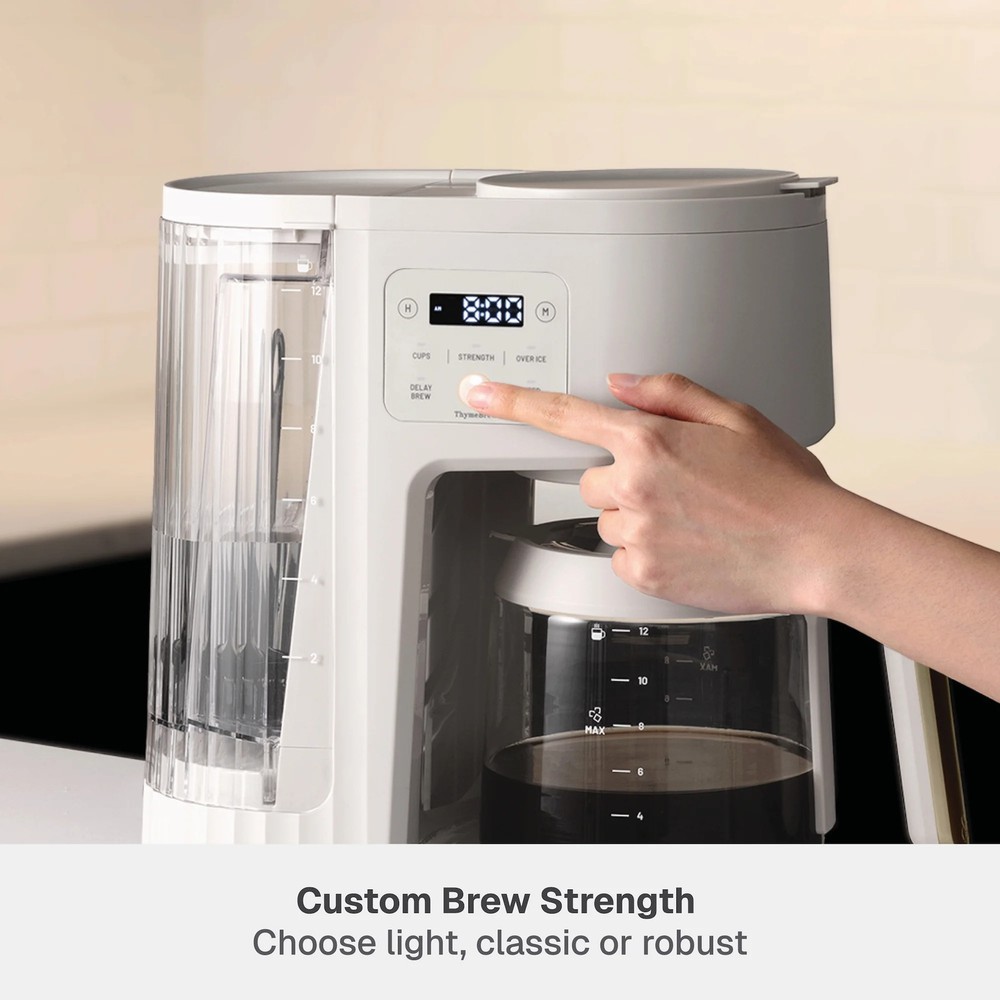 Thyme & Table 12-Cup Programmable Coffee Maker 60oz Sand White
