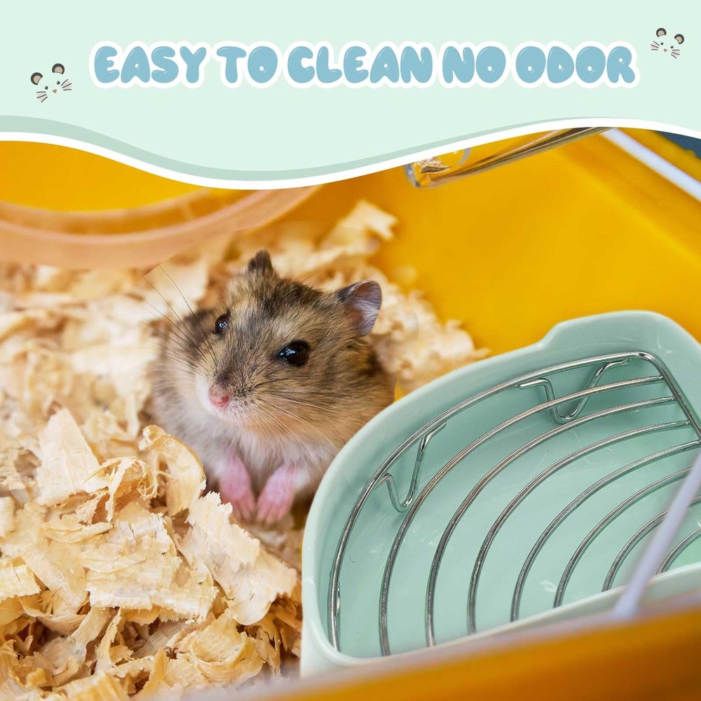 Ceramic Corner Litter Box for Small Pets, Tip-Proof, Chew-Resistant, Triangle...