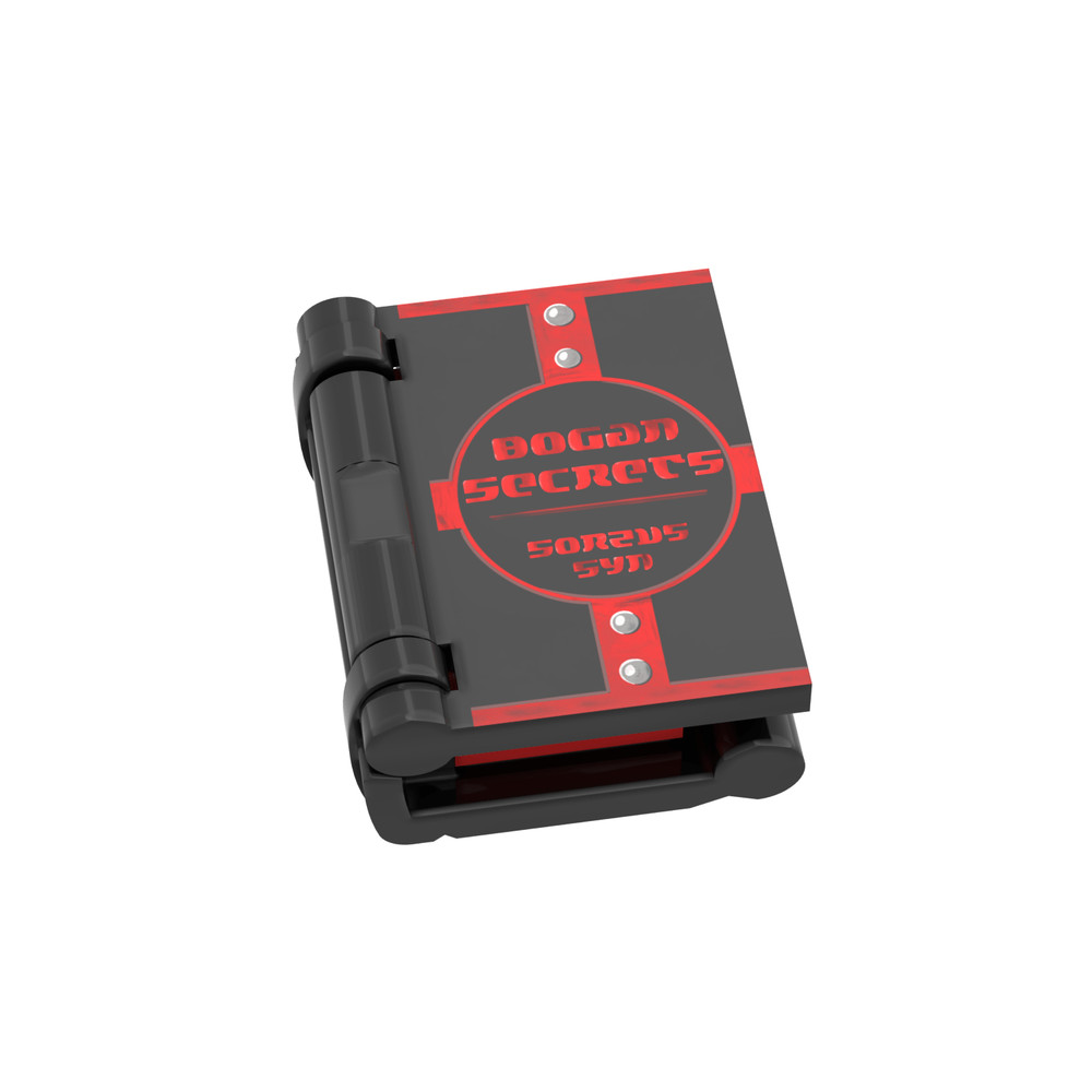 "Bogan Secrets" Book - Dark Side  - Minifig Scale Accessory - Custom Printed