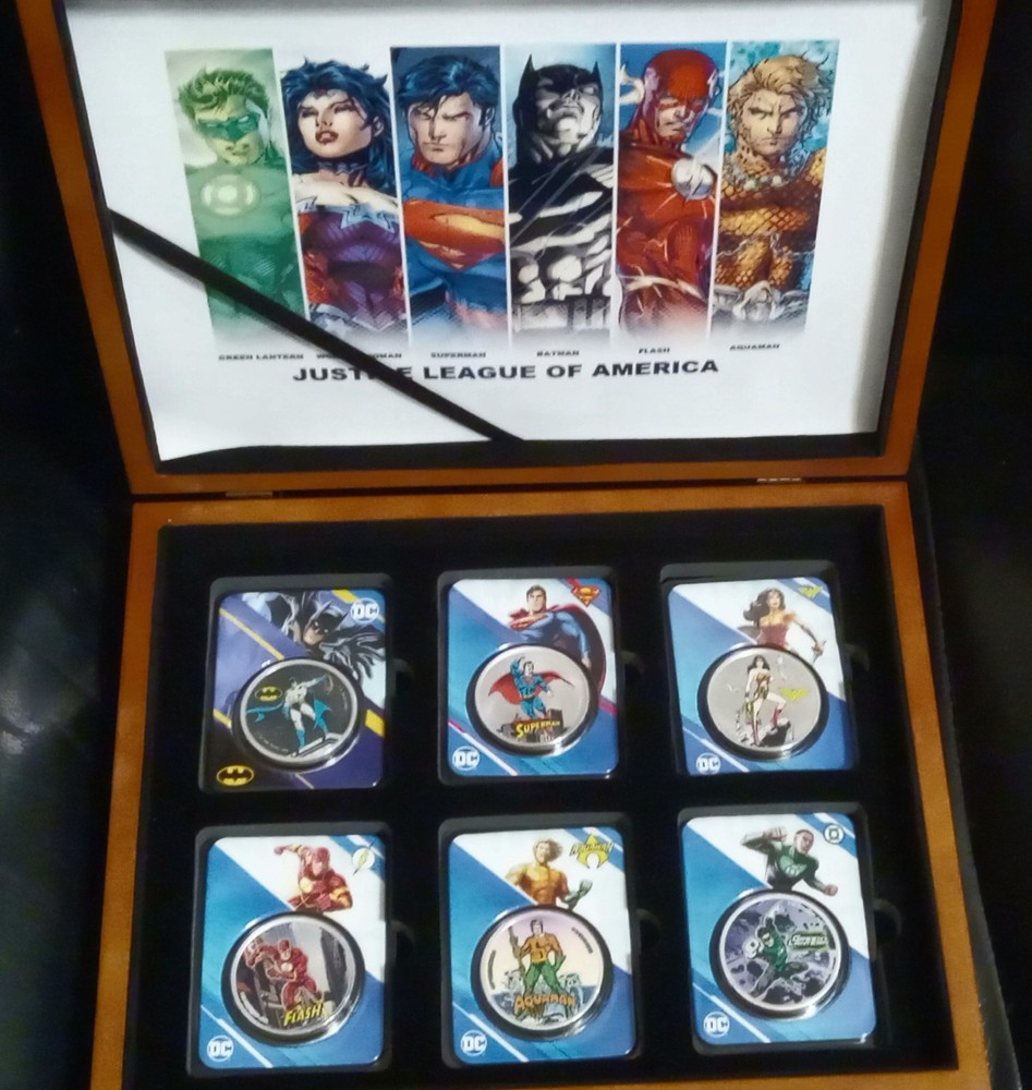 (Original 6 Set) DC Comics $5 1 oz Pure Silver Colorized Coin with TEP – Samoa