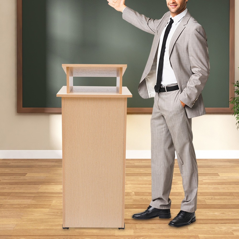 Portable Movable Desk for Presentations | Adjustable Height & Easy Mobility