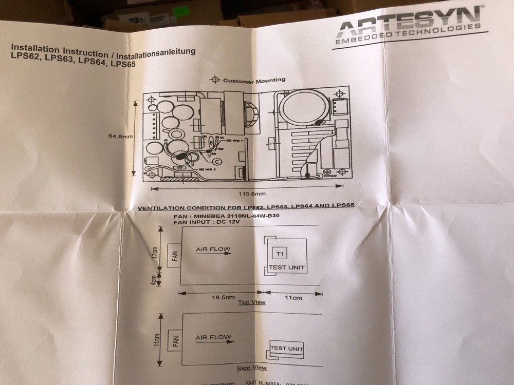 S2-PWR-STD power supply - Replacement For 85-260