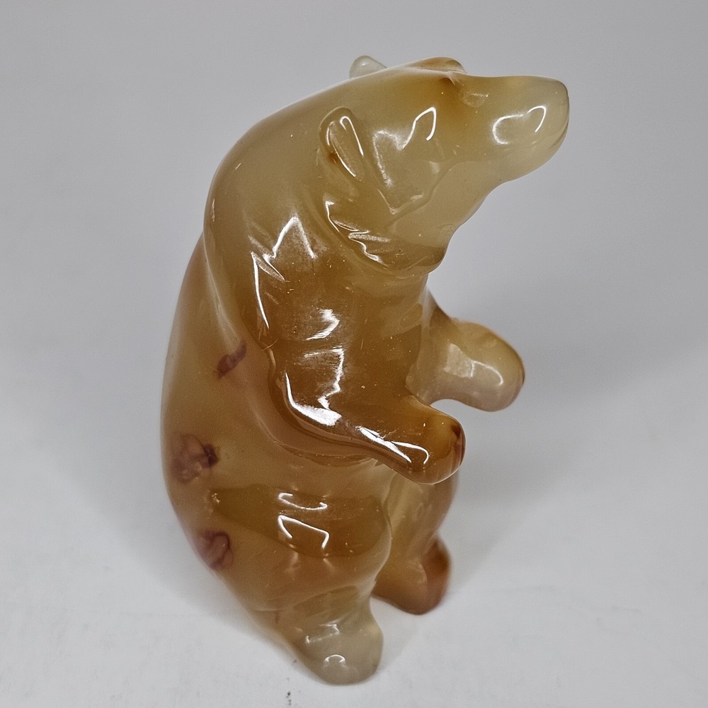 Bear Carved Carnelian Translucent Self Confidence Gemstone