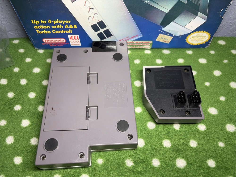 NES Satellite Remote Control Module Nintendo Complete CIB Box Styrofoam Untested