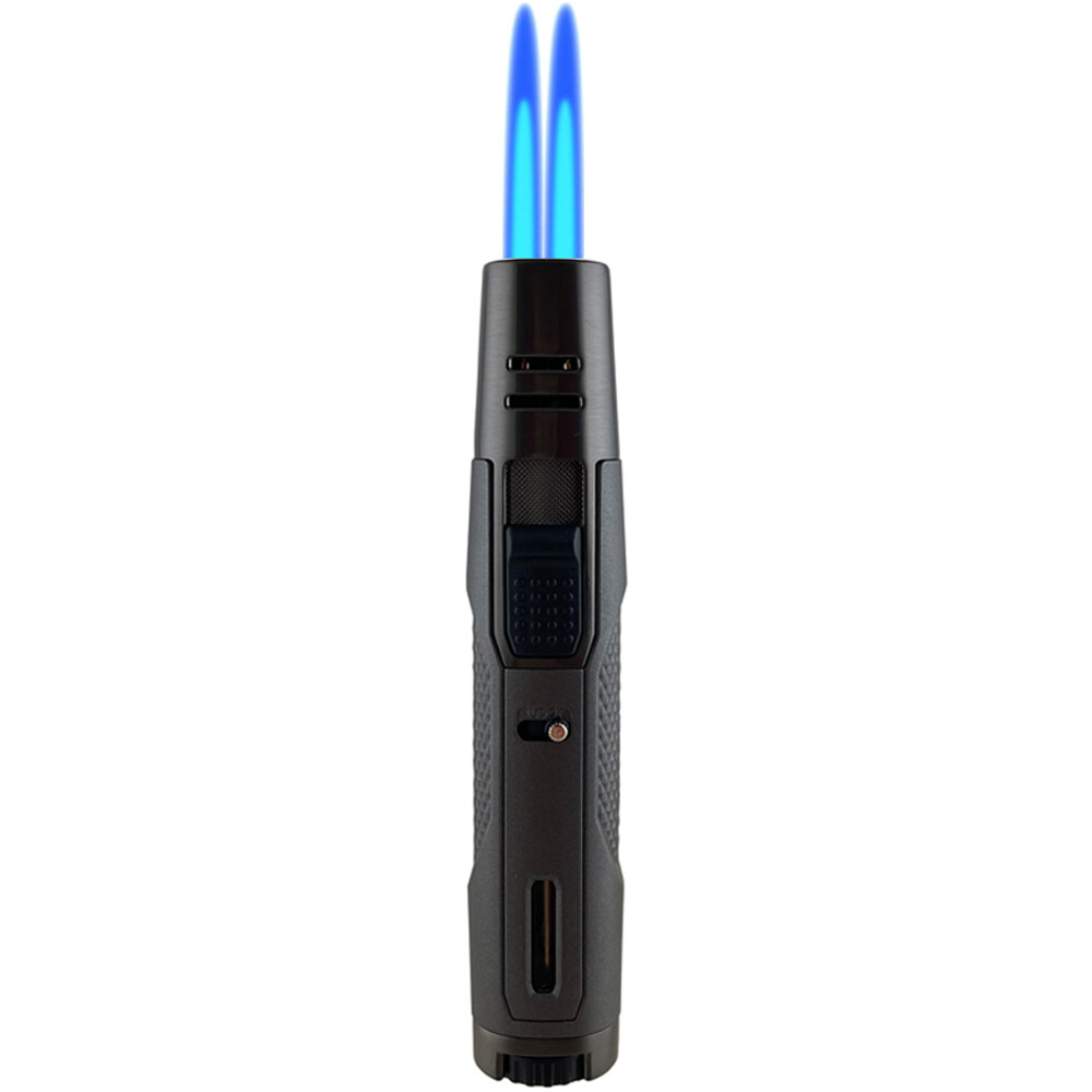 Double V Torch Jet Flame Refillable Butane Lighter Adjustable Cigar Lighter II