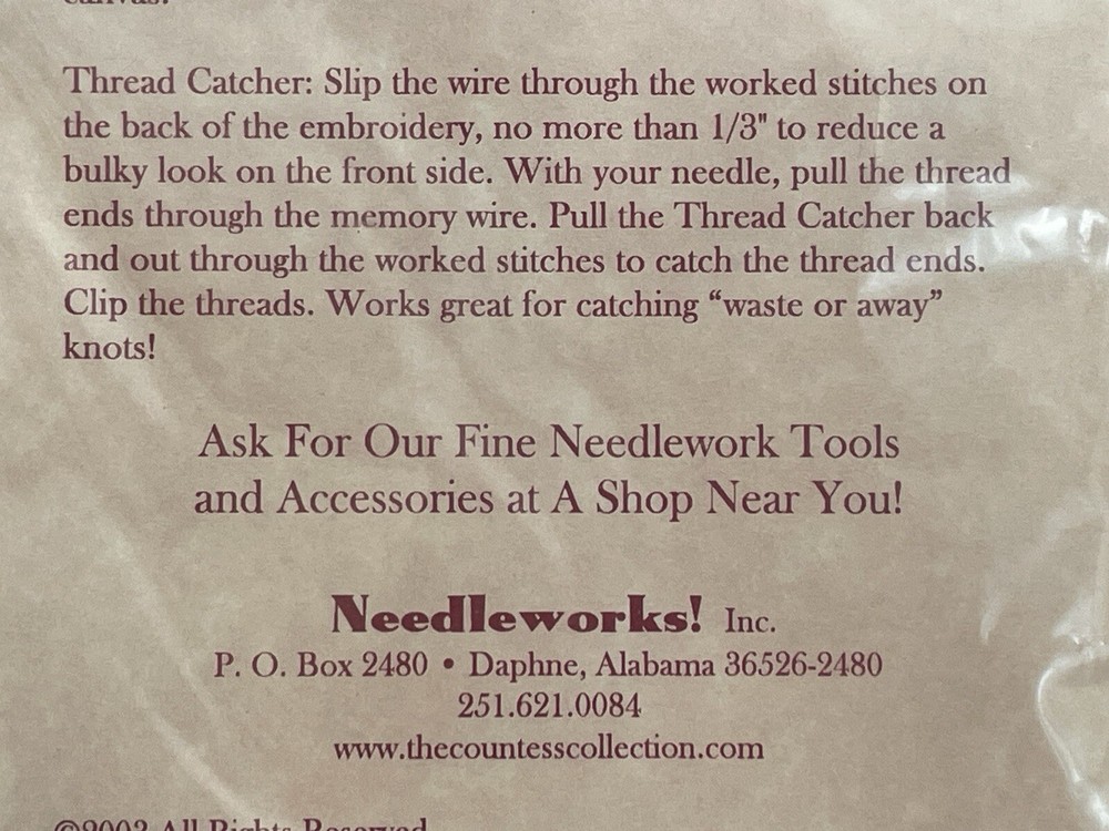 Needle Point Cloisonné Stitch Counter • Thread Catcher• Needle Threader Tools