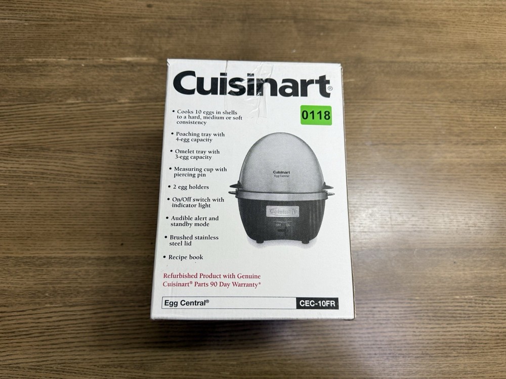 Cuisinart Egg Central CEC-10FR Egg Cooker Complete w Box Tested Working