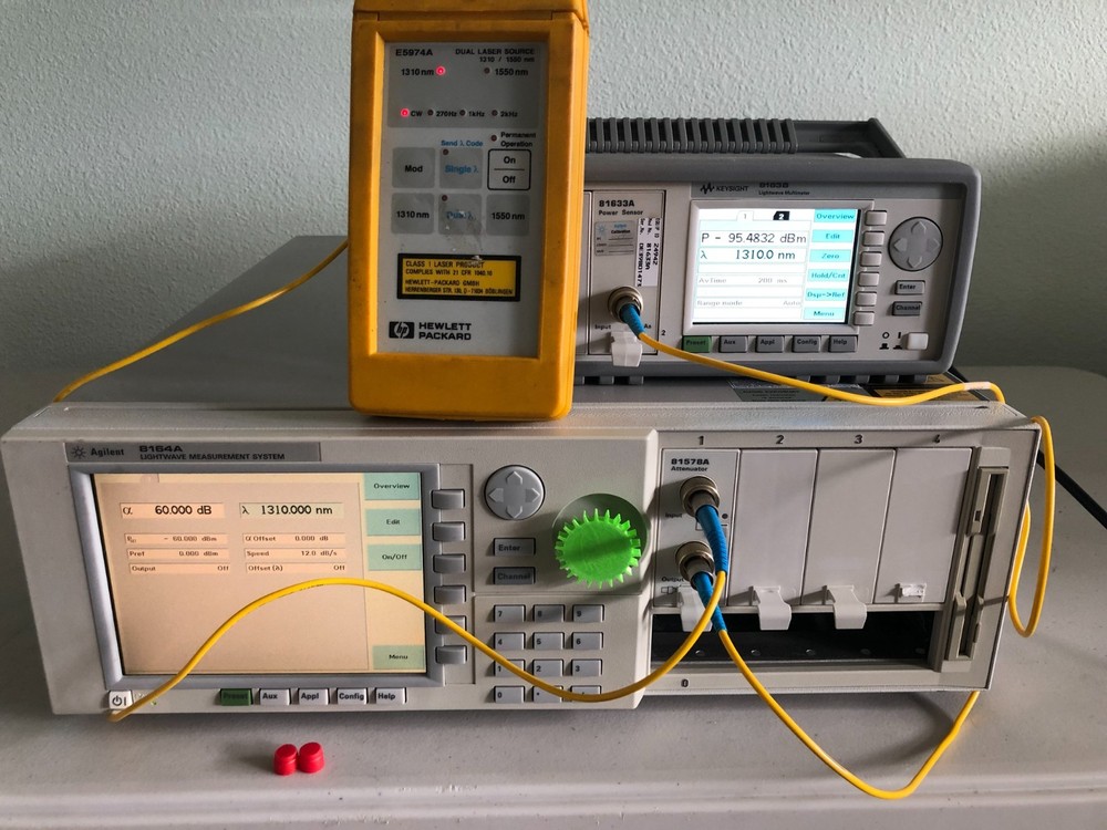 Keysight 8163B Lightwave Multimeter Mainframe+Interface81618A+power sensor81633A