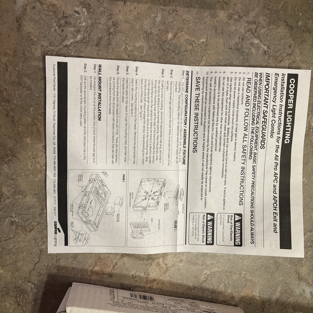 Cooper Lighting All-Pro APC APCH Thermoplastic - Replacement Exit Faceplate Only