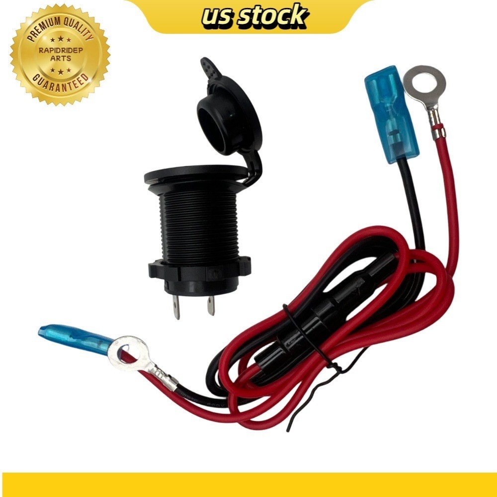 12V Cigarette Lighter Socket Power Plug Outlet Car Marine Motorcycle Receptacle