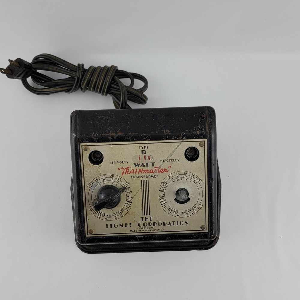 Lionel Type R 110 Watt 115 V Dual TrainMaster Transformer Post War Untested