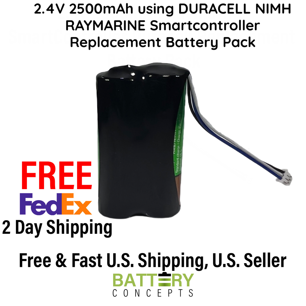 Raymarine Battery Pack Smart Controller A18119 2.4V 2500mAh NiMH using Duracell