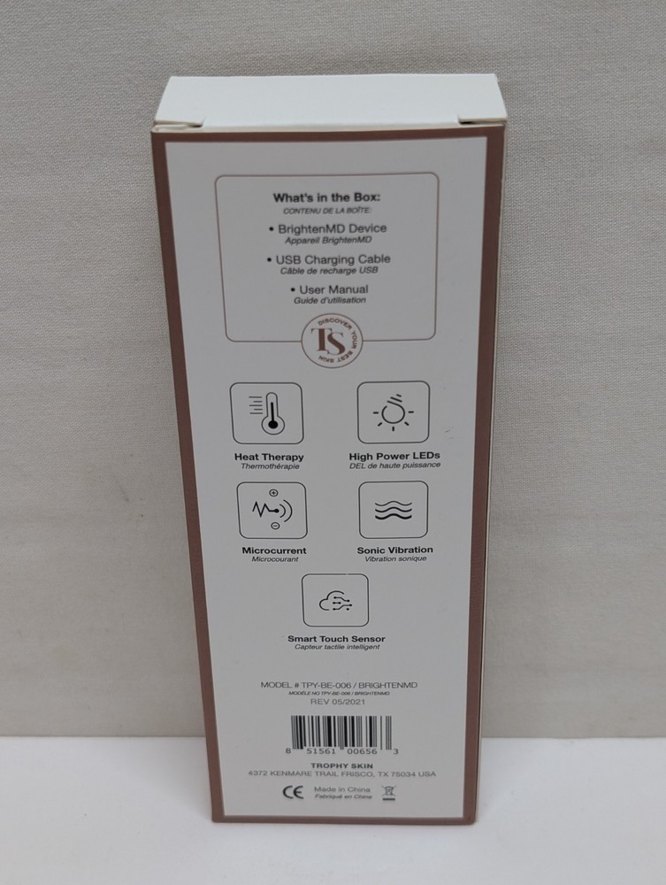 Trophy Skin Brighten MD Multi-Function Eye Face & Neck Tool - New