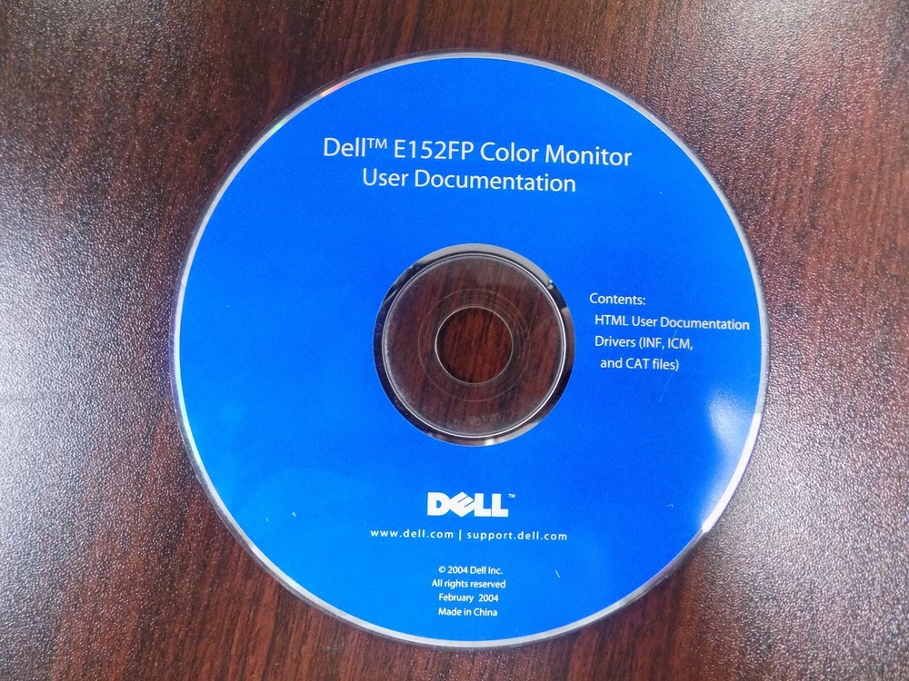 Dell E152FP Driver and Documentation Disk