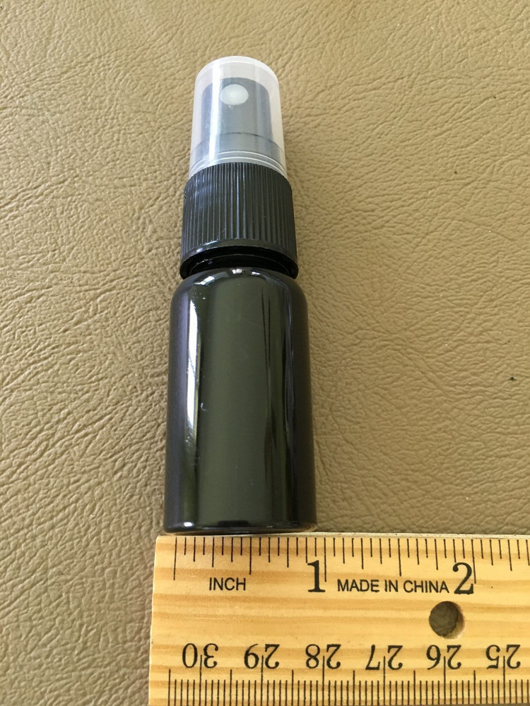 15ml (0.5 oz) Black Plastic Empty Refillable Perfume Atomizer Mini Spray Bottles