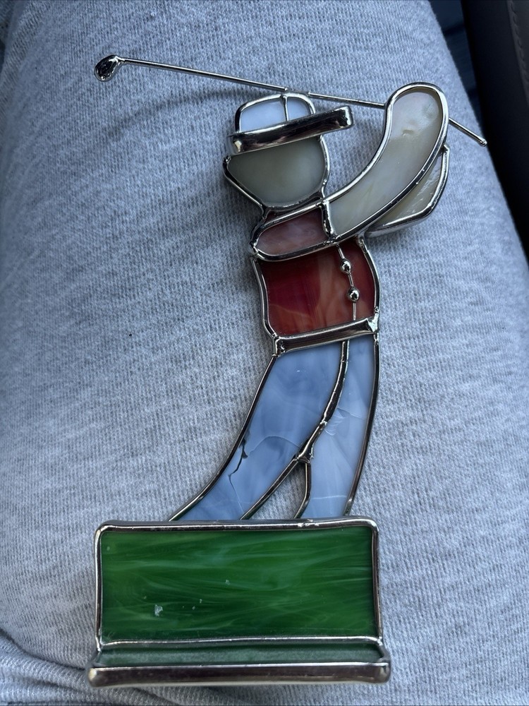 Glass Golf Painted Statue