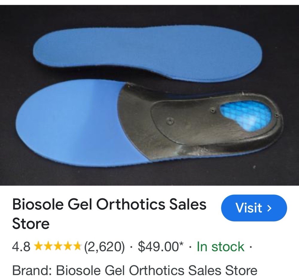 Biosole Gel Orthotics Men Thinline