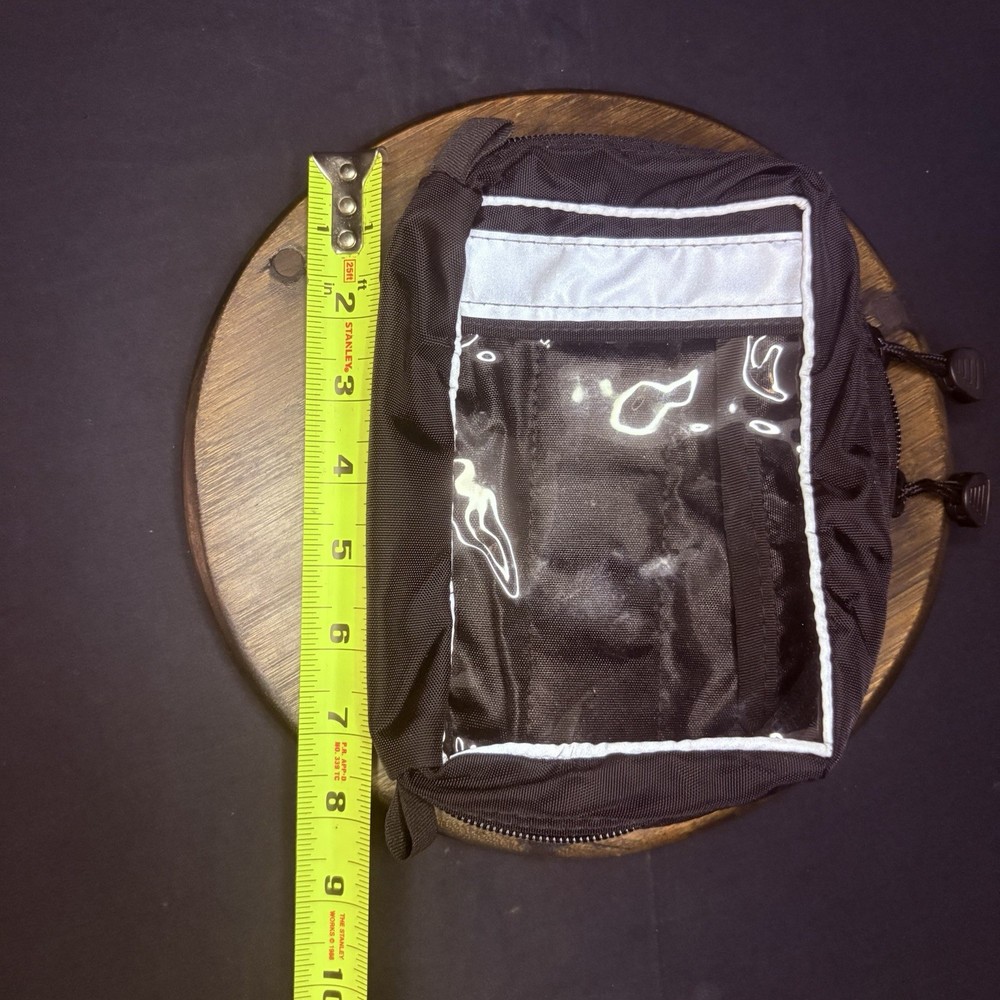 See Through Pouch 8"x 5" Reflective Strips, Hook & Loop Attachment