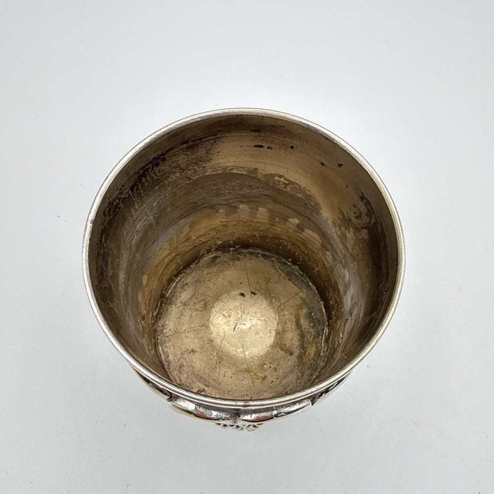 Silver Plate Grapevine Cup 3 5/8 Decorative Votive