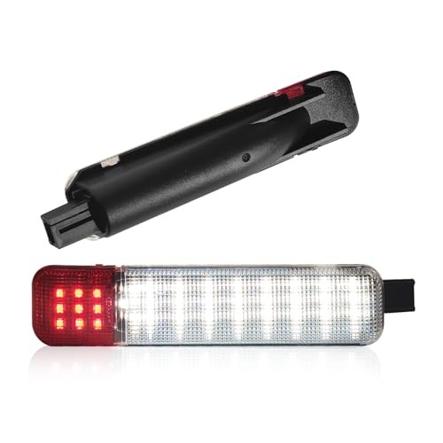 2PCS LED Interior Door Panel Light, White/Red Courtesy Warning 2pcs Red/White