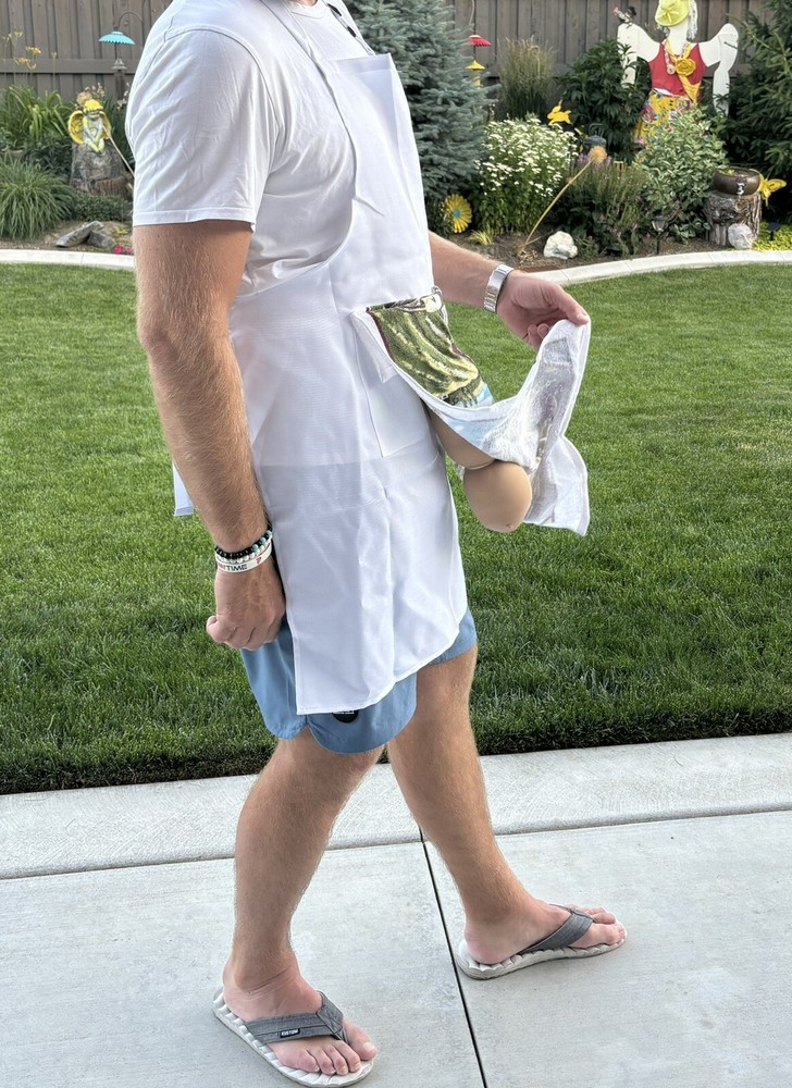 Impractical Gag Gift Ding Dong Aprons. LIGHT COLOR