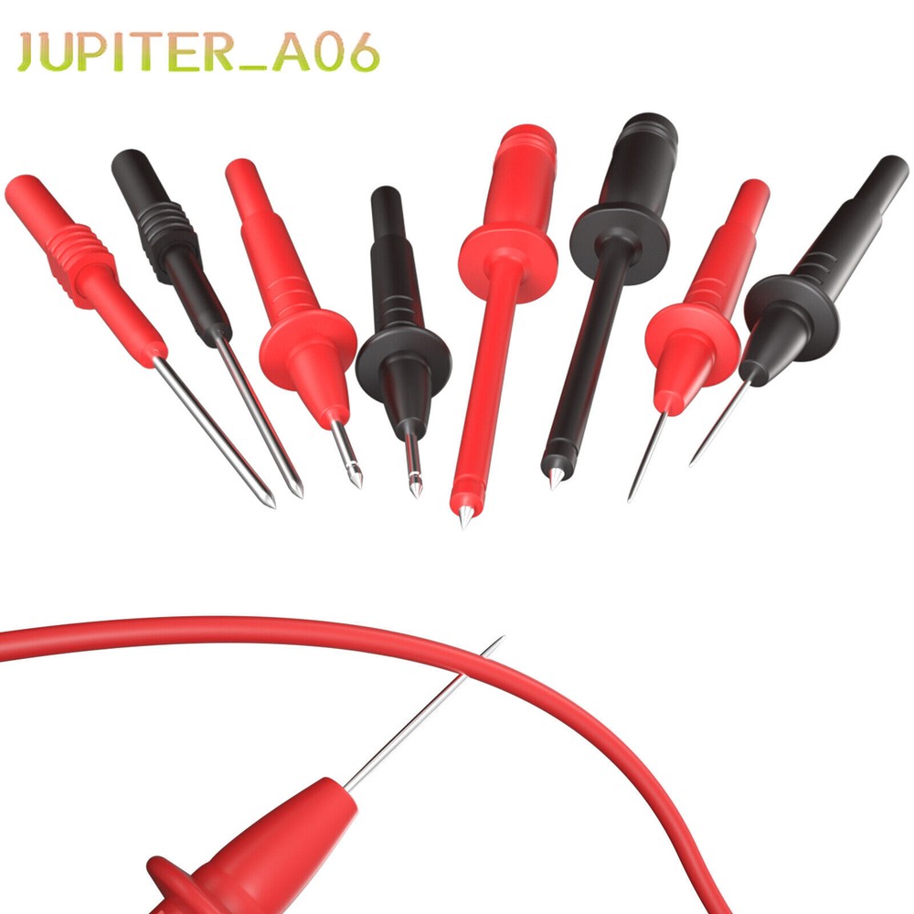25PCS Silicone Multimeter Test Leads Kit with Replaceable Wire Piercing Probes