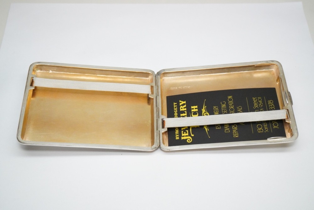Outstanding HANDMADE Solid Silver Cigarette Case - Nanking - Business Card Case