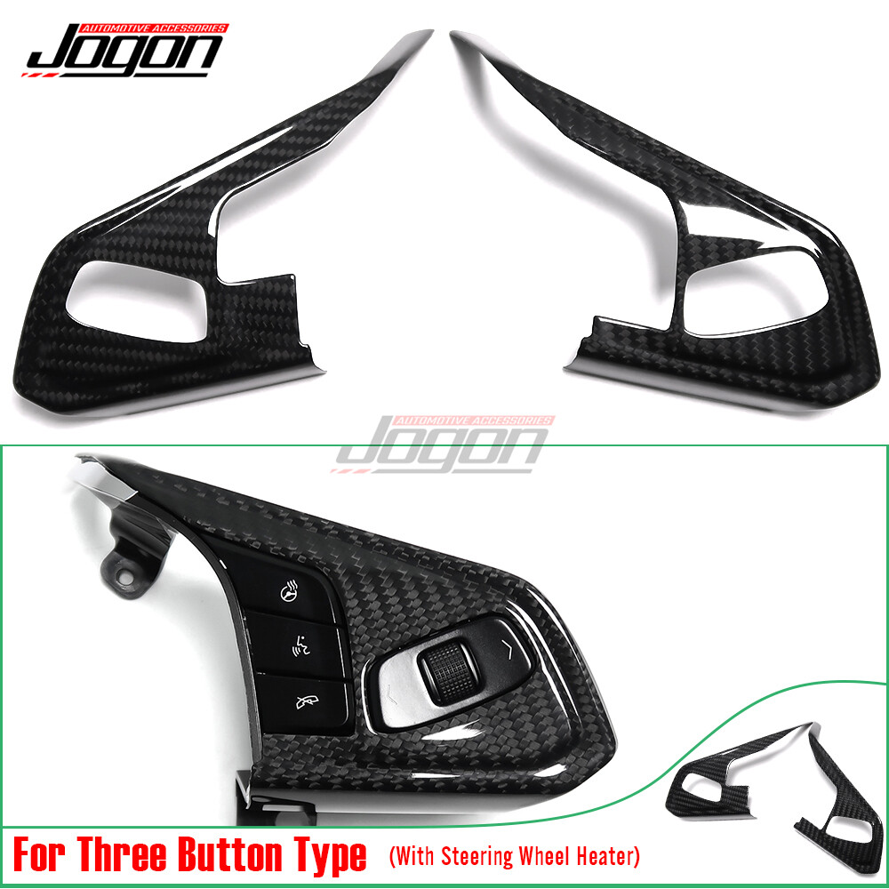 Carbon Interior 3-Button Steering Wheel Button Cover For C8 Corvette 2LT 3LT 20+