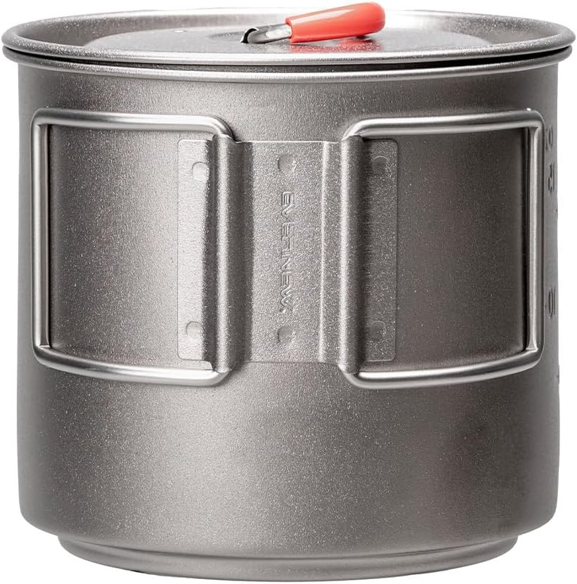 Titanium Lightweight Camping Mug Pot W/Folding Handle Set, 500Ml