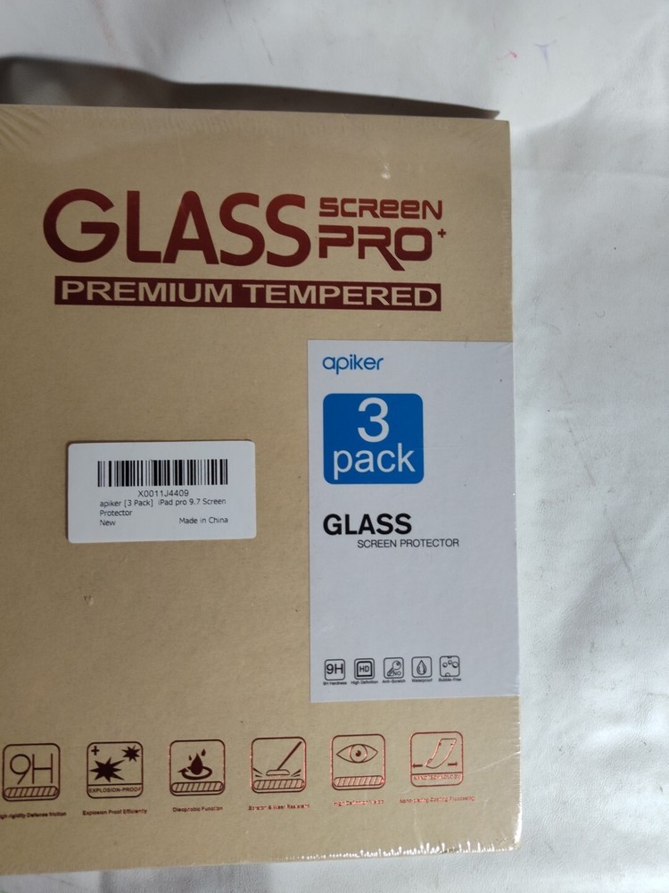 3-Pack Apiker Screen Protector Compatible with iPad Pro 9.7