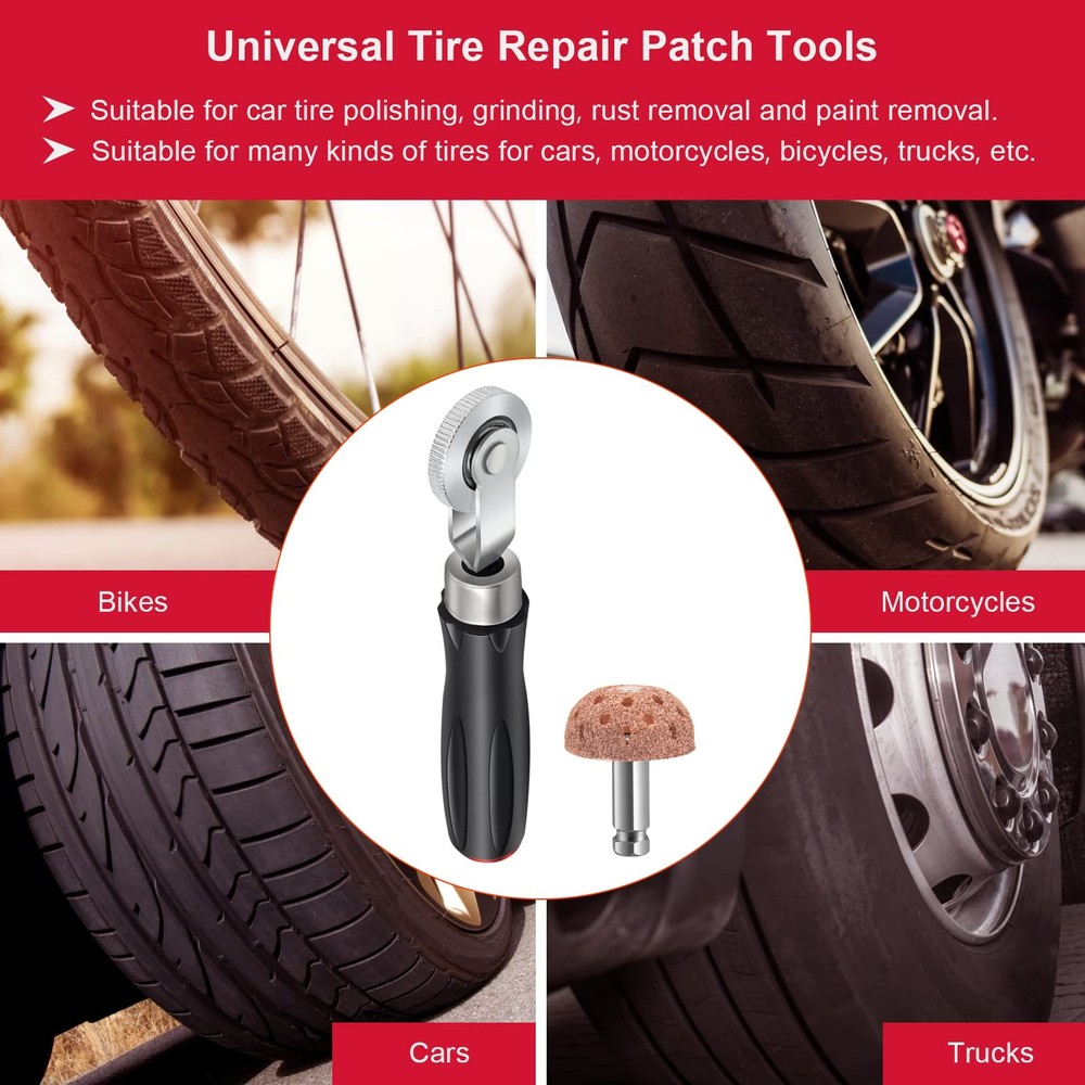 Anglekai 2Pcs Tire Repair Patch Tools, Strong Roller Kit/Repair...