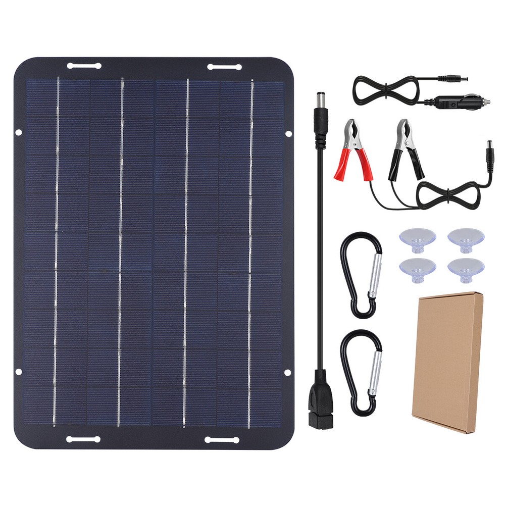 60W Portable Solar Panel 18V Polycrystalline Silicon USB Solar Charging Panel