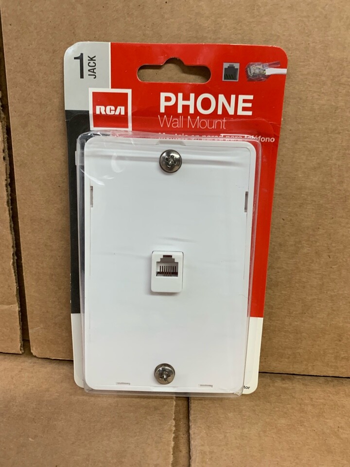 RCA White Wall Telephone Jack TP251WHR