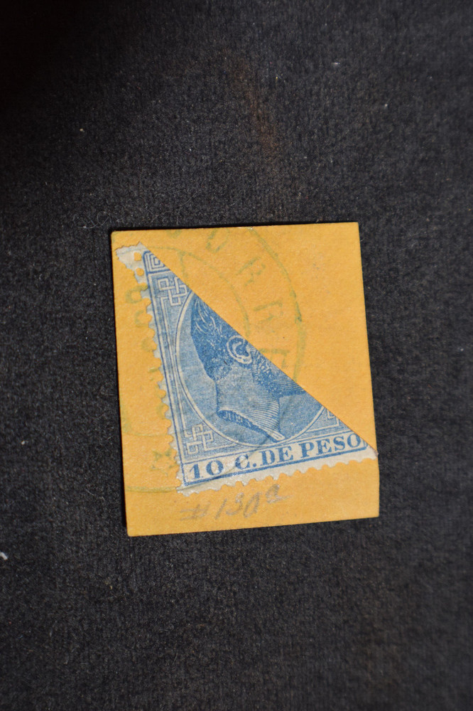 130a Diagonal Half used as 5 Cent on Piece