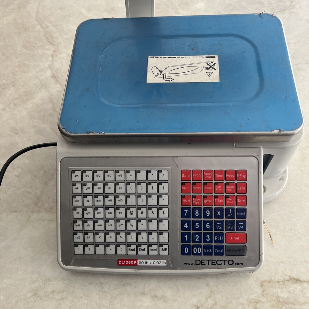 Detecto DL1060P - Price Computing Scale with Integral Printer - Silver