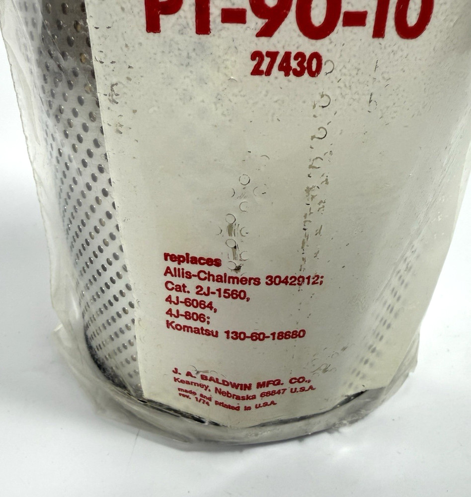 Baldwin PT90-10 Hydraulic Filter Element Replacement