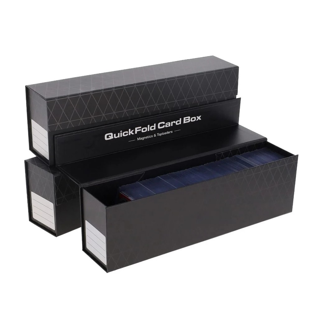 (9 Boxes) BCW QuickFold Card Boxes for Magnetics & Toploaders Magnetic Closure