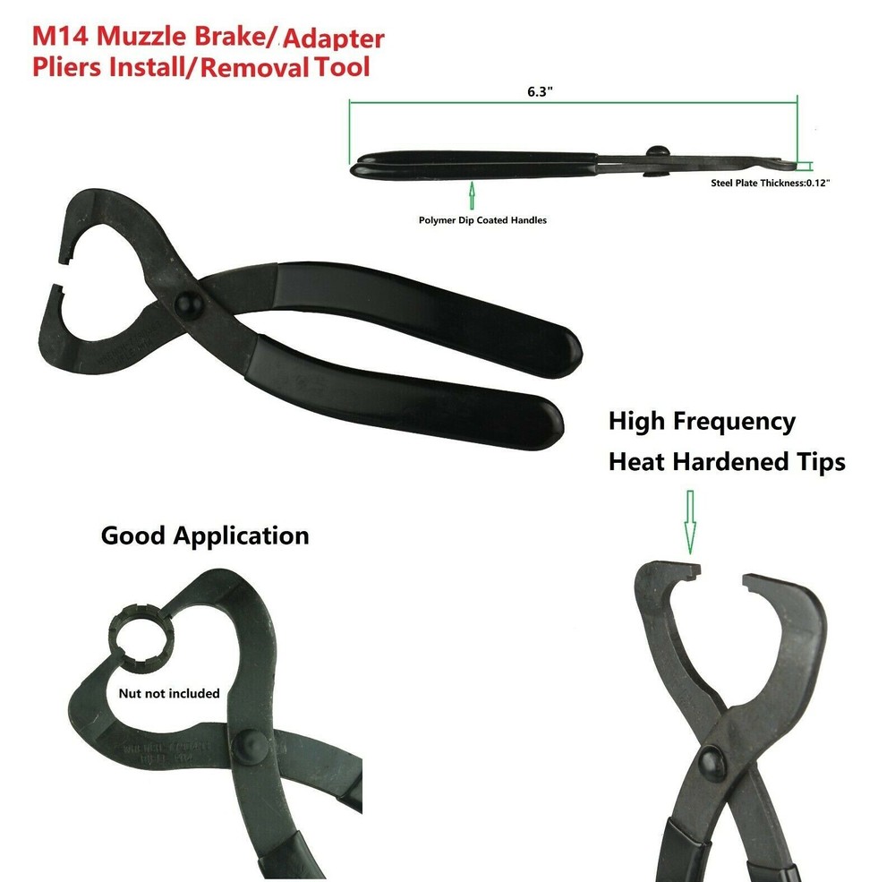 Heat Treated Steel Muzzle Pliers Removal and Installation Tool
