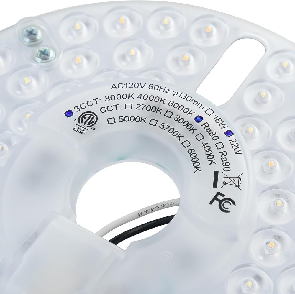 5.12" LED Ceiling Fan Light Retrofit Kit, Color adjustable