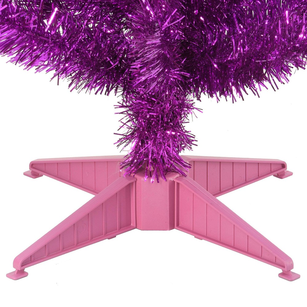 3 ft. Tinsel Collection Magenta Pink Tree