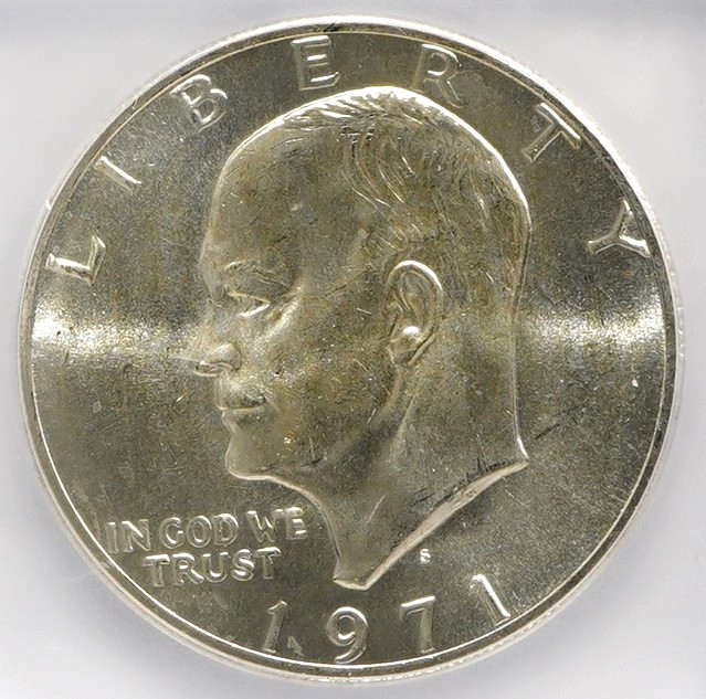 1971 S Eisenhower Dollar Silver ICG MS67