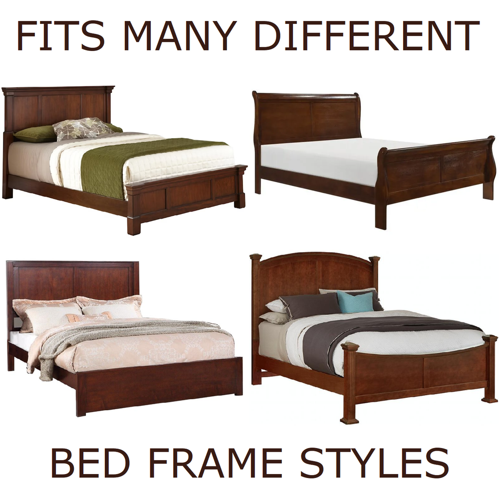 AS-IS Replacement Medium Finish Hook-On Wood Bed Frame Side Rails