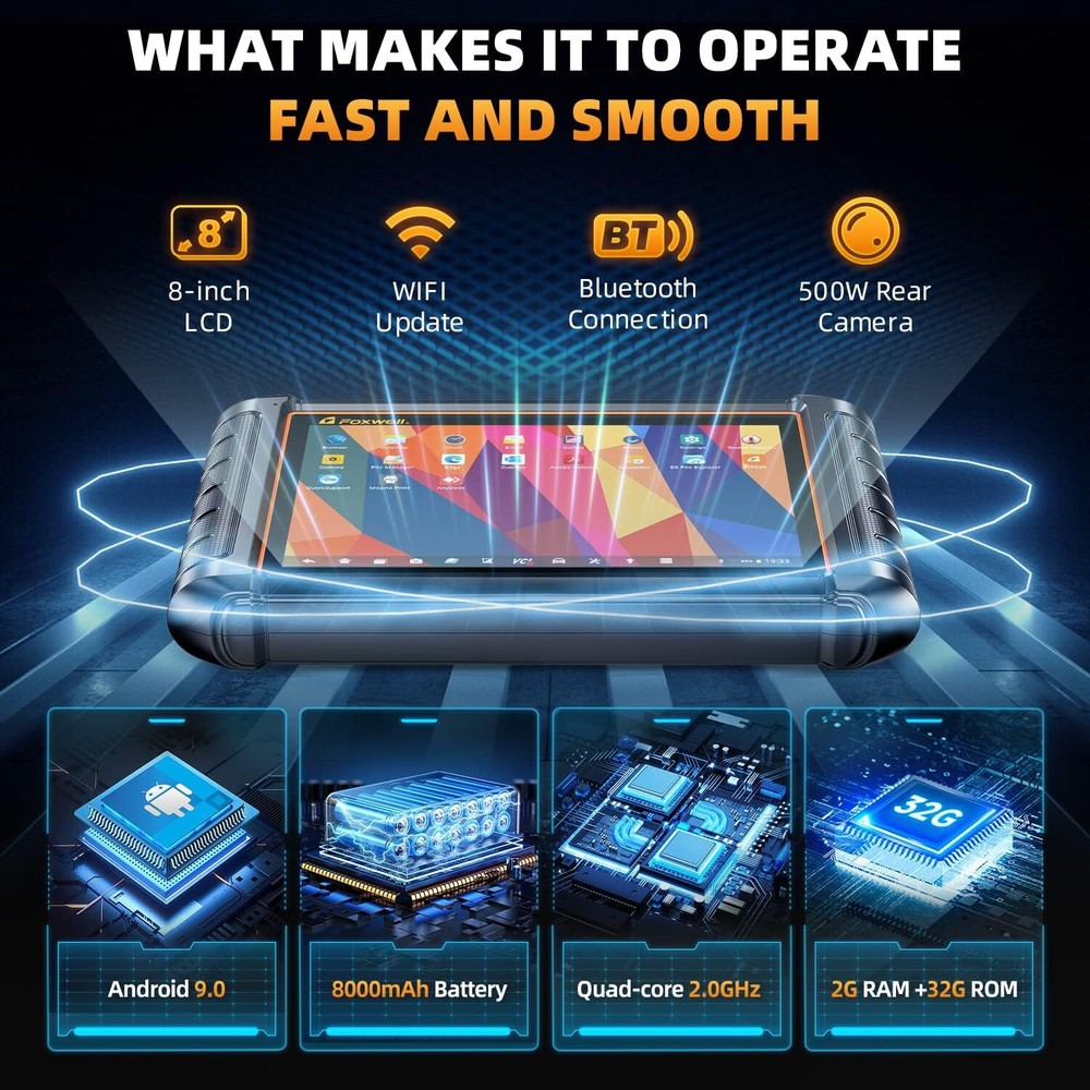 FOXWELL NT909 OBD2 Bi-directional Scanner Bluetooth Diagnostic Tool Active Test