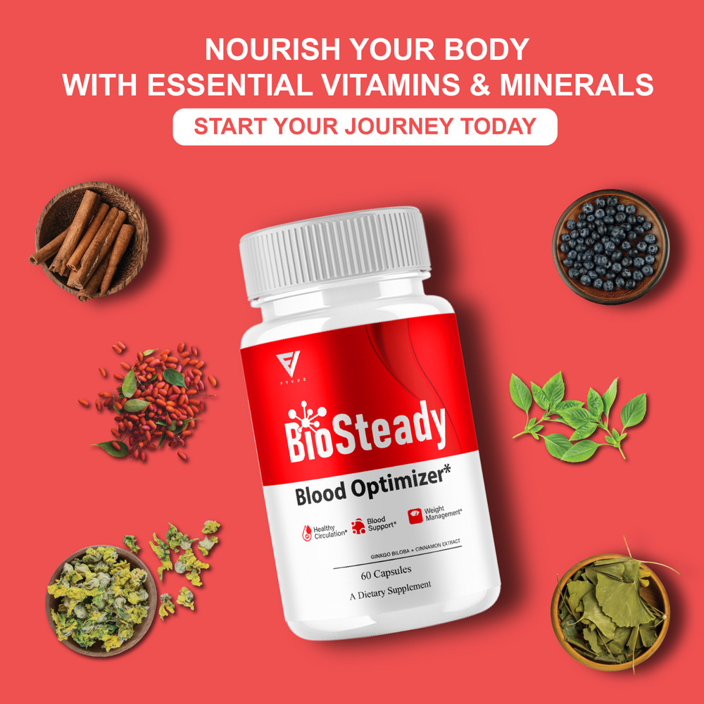(2 Pack) BioSteady Blood Optimizer, Bio Steady Advanced Formula (120 Capsules)