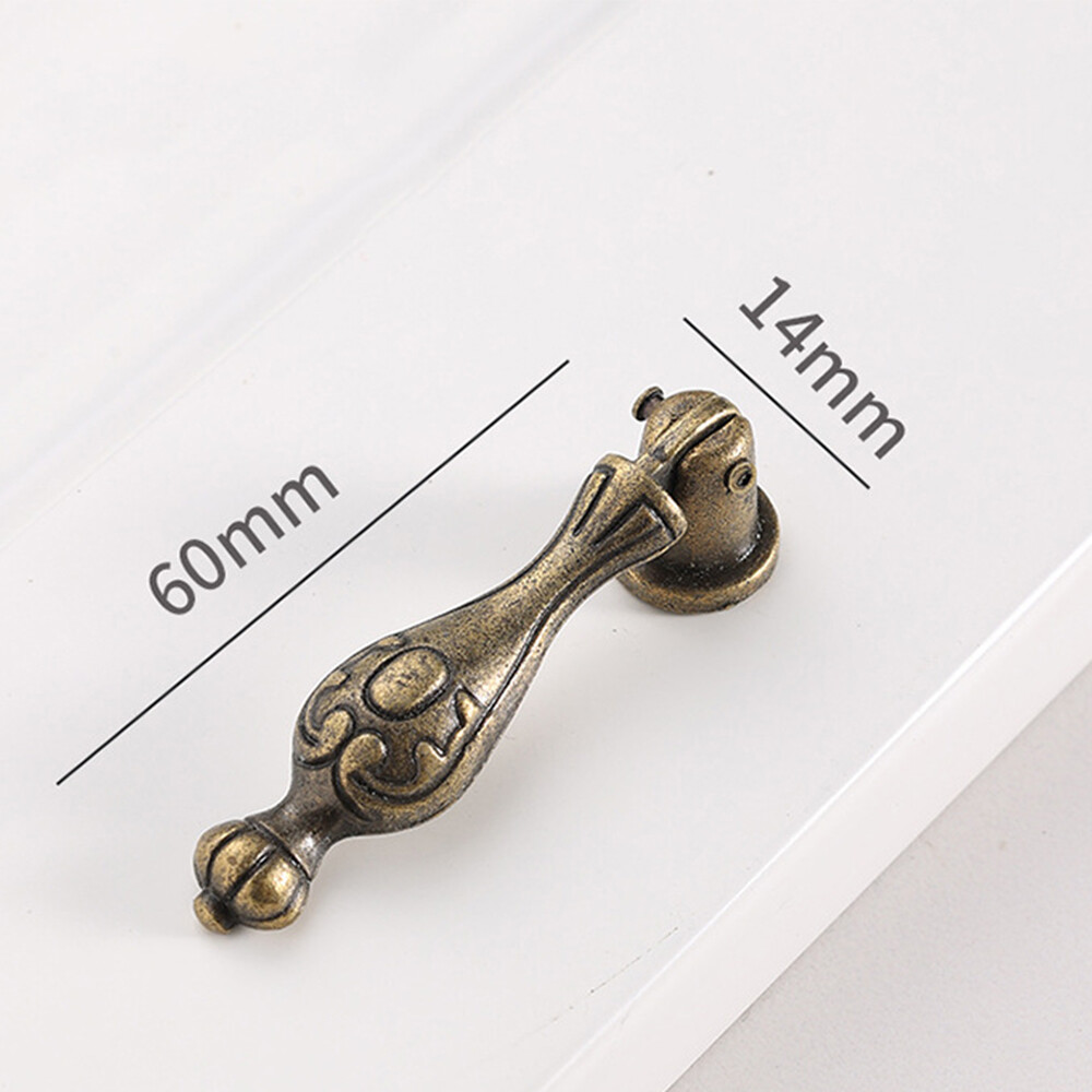 2/5/10Pcs Retro Drop Pull Handle Cabinet Pulls Kitchen Cupboard Door Drawer Knob