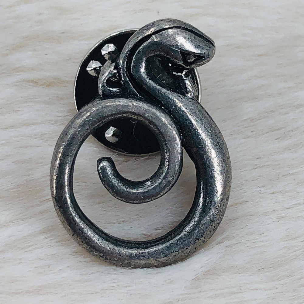 Curled Up Lizard Pewter Lapel Pin by Clift