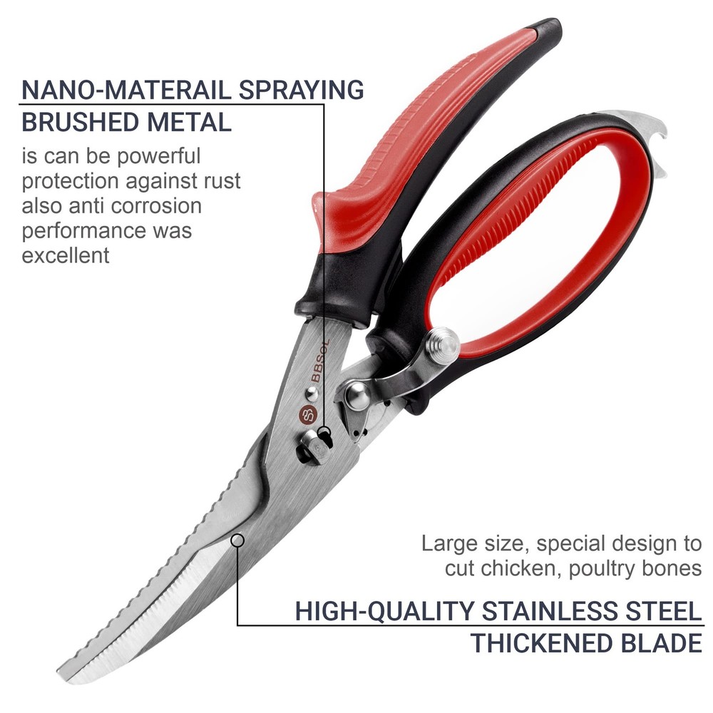 Bbsol Poultry Shears Heavy Duty Professional “ Sharp Kitchen Scissors “ Meat & G