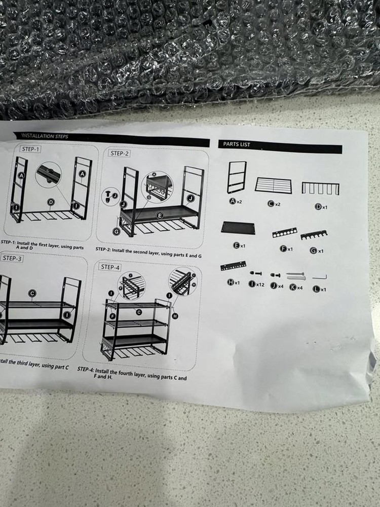 Metal Wire Rack Organizer - Multi-Layer Storage Shelves